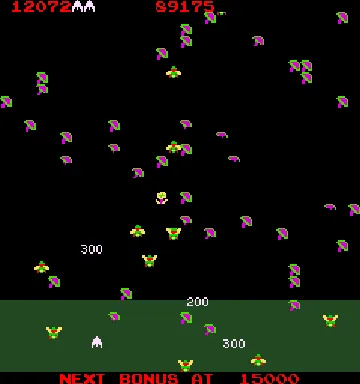 Millipede screen shot game playing